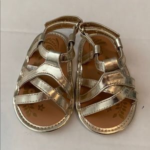 Baby Girl Gold Sandals 3-6 months